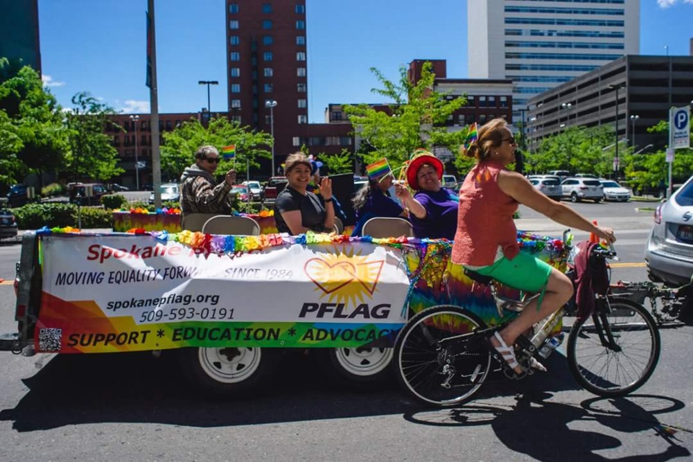 Picture of PFLAG in Spokane pride