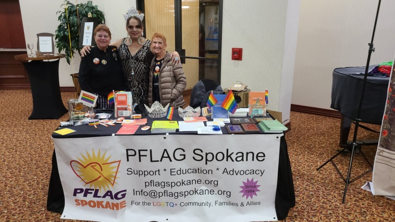 PFLAG tabling with Christina St james
